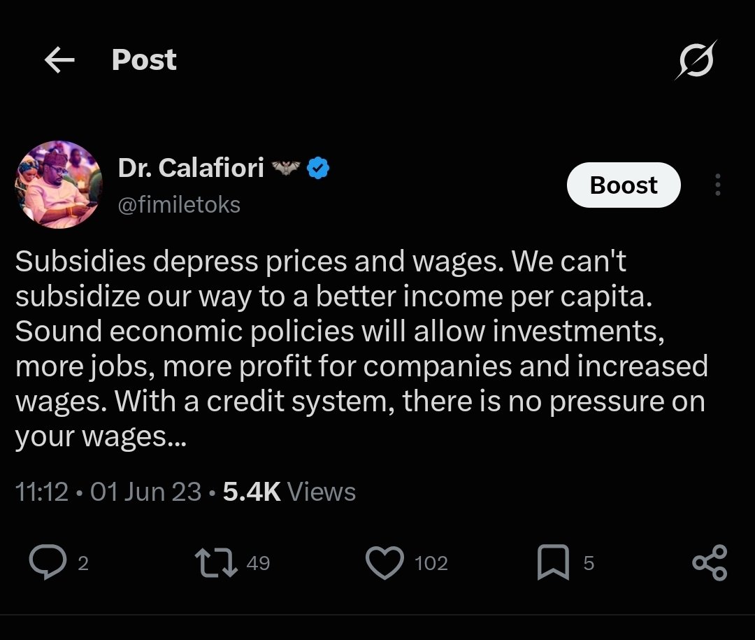 fimiletoks's tweet photo. One person’s spending is another person's income. I have said it several times in my posts. It is the fundamental basis of the circular flow of income. 

Every time someone demands lower prices for goods, they are demanding lower revenue for businesses. Prices and income are two sides of the same economic coin, demanding lower consumer prices and higher worker wages at the same time is a contradiction.