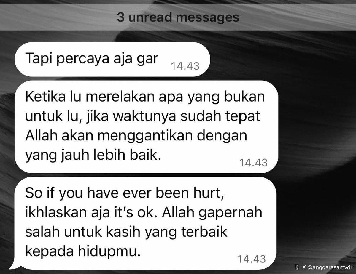 anggarasamvdr's tweet photo. Habis dikasih kalimat yang baik banget🥹 https://t.co/JkA9QlTnDE