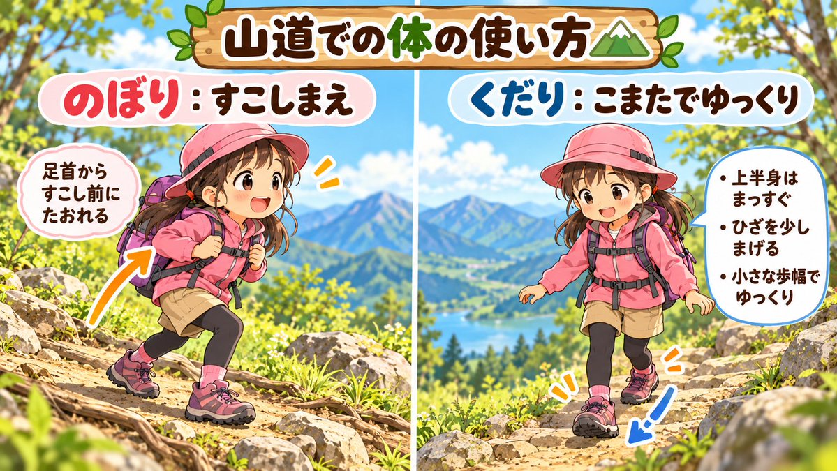 nedo950's tweet photo. 「山登りはきついー！」

小1娘との山登り。

理学療法士パパとして、坂道での姿勢を少しアドバイス。

すると娘が、
「少し動きやすくなったー！」
そして山頂では、娘が初めて作った「半月おにぎり」に思わず笑顔😊

親子の小さな挑戦をブログにしました。 https://t.co/rpNI1sOzkE