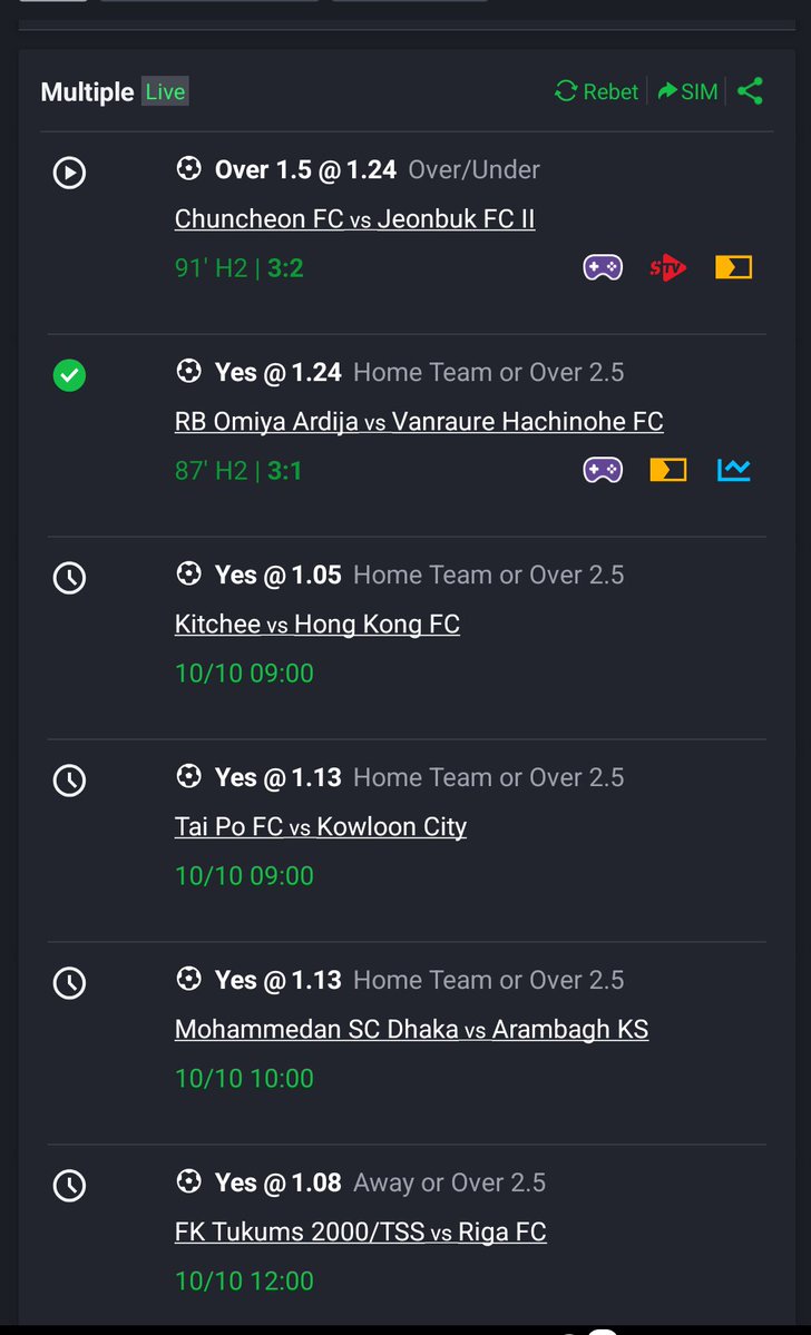 Gentle_Comedie2's tweet photo. Best selections 

100 odds ------- PVDQ2W

Game started well 🍏 NEXT TICKET WILL BE OUR FAVOURITE HSH 👀 https://t.co/uEG2iIR6R6