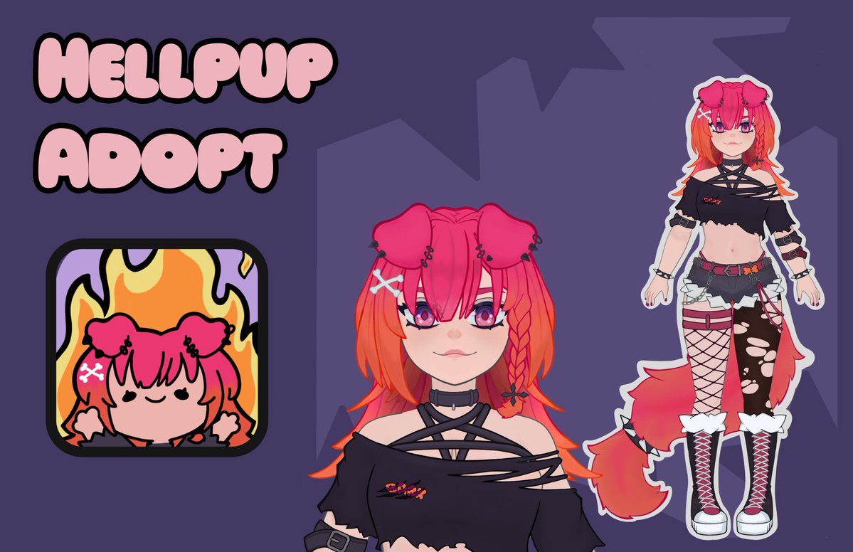 Bovine_Babe's tweet photo. Hellpup Ready-to-Rig Adoptable

Would appreciate 💜 and retweets, I want her to find a good home! 

Price - $100 usd (Commercial use)

✨I can totally make minor adjustments.     

✨This is a full body Model 

#Vtuber #Adoptable #Adoptober https://t.co/f8M1UUrHwX