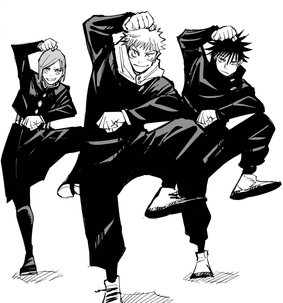 gojosual's tweet photo. theres something incredibly precious about megumi joining in on their silliness https://t.co/gOKuT2tJ2G