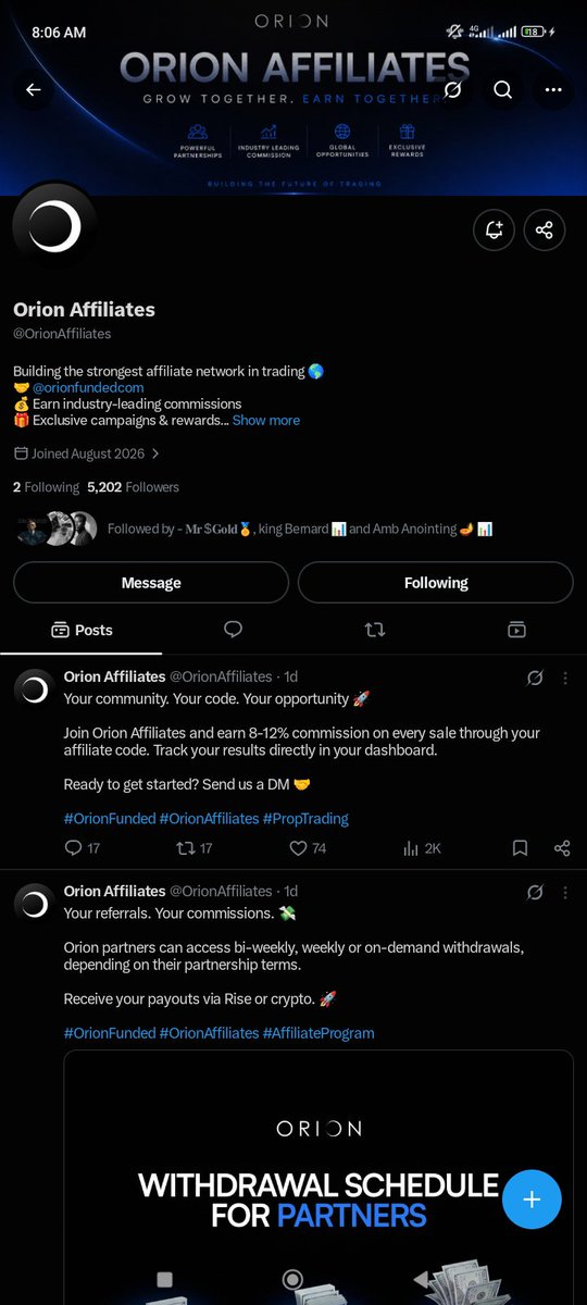 SeyiBamson_'s tweet photo. @Frim_pong20 @Orionfundedcom @OrionAffiliates @Fx_priest1 @boiscofield @The_4thMan @KojoForex @deartrader__ @lex_consults DONE ✅ https://t.co/bi8qV994gx
