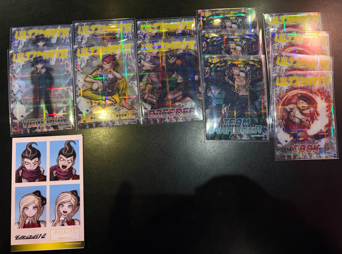 UeharaZT's tweet photo. 交換　ダンガンロンパ　ダイソー
コレクションカード　アクリルスタンド　ステッカー　JITOT
譲) 苗木 舞園 桑田 霧切 十神 山田 大和田 腐川 セレス 朝日奈 石丸 大神 不二咲 葉隠 江ノ島 戦刃 九頭龍 左右田 田中 花村 弐大 赤松 最原 王馬 百田 天海 春川
JITOT七海

求)ツリー詳細　日向 狛枝 小泉 https://t.co/IRW5y3fx0L