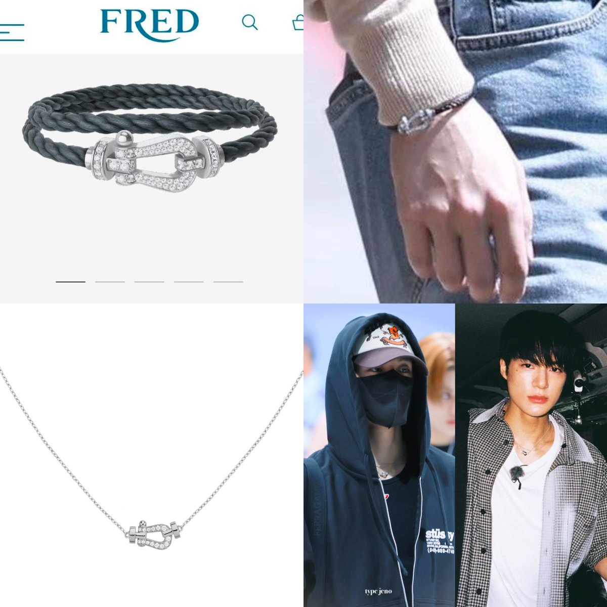 ilychipchip's tweet photo. @JENOname423 I’m not entirely sure, but it seems like he and Jeno have been wearing FRED since 2024. Sorry if I got anything wrong. https://t.co/4bTjJwTXfD