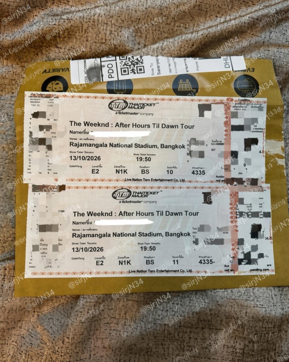 sirjN34's tweet photo. ปล่อยบัตร The Weeknd ค่ะ
🪽 วันที่ 12 และ 13 จำนวน 4 ใบ
🪽 โซน E1N 2 ใบ
🪽 โซน N1K 2 ใบ
🪽 หน้าบัตร 4,335฿ ปล่อยใบละ 3,500฿ ต่อรองได้อีกนิดหน่อยค่ะ
🪽 นัดรับที่หน้างาน จองก่อนนะคะ
🪽 DM ค่ะ

#AfterHoursTilDawnTourBKK
#TheWeekndLiveInBangkok
#TheWeekndinBKK
#TheWeekndinBKK https://t.co/61hvBKig5y