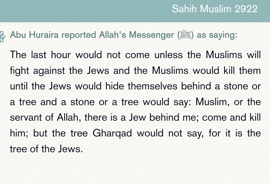 FutileRhetoric's tweet photo. @Radguy1 @caitoz You did not understand my reply. Your claim that Gazans disregard this hadith is wrong. They go around chanting "Khaybar Khaybar" which refers to the mass*cre of the Jewish tribes of Khaybar in June 628 CE.  They obviously want to do the same thing to Israelis. https://t.co/ARZzT9Q5zq