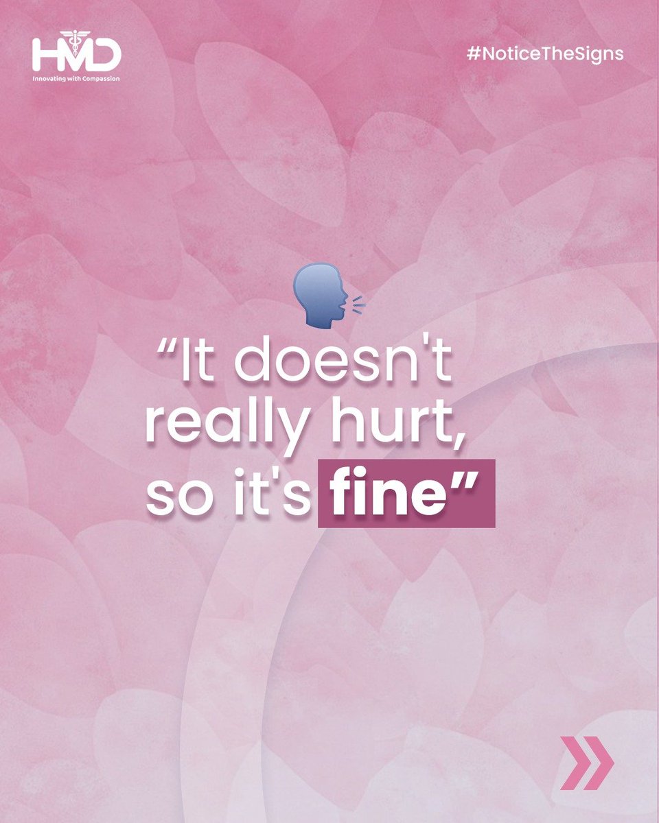 hmdhealthcare's tweet photo. Donโt dismiss the signs. Listen, notice, and get them checked. ๐
#NoticeTheSigns #BreastCancerAwarenessMonth #WomensHealth #BreastHealth https://t.co/zmhFL590XR
