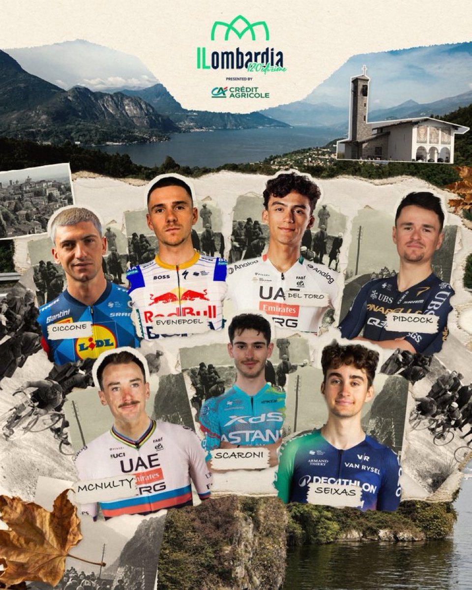 JoanPrats360's tweet photo. Il Lombardia🇮🇹
⭐️⭐️⭐️⭐️⭐️Isaac Del Toro
⭐️⭐️⭐️⭐️Seixas, Evenepoel 
⭐️⭐️⭐️Pidcock, Ciccone, Jorgenson
⭐️⭐️Onley, McNulty, Piganzoli, Simmons
⭐️Healy, Roglič, Widar, Storer, Mas, Scaroni

Último gran baile de la temporada #ilombardia https://t.co/QSvljw2bxm