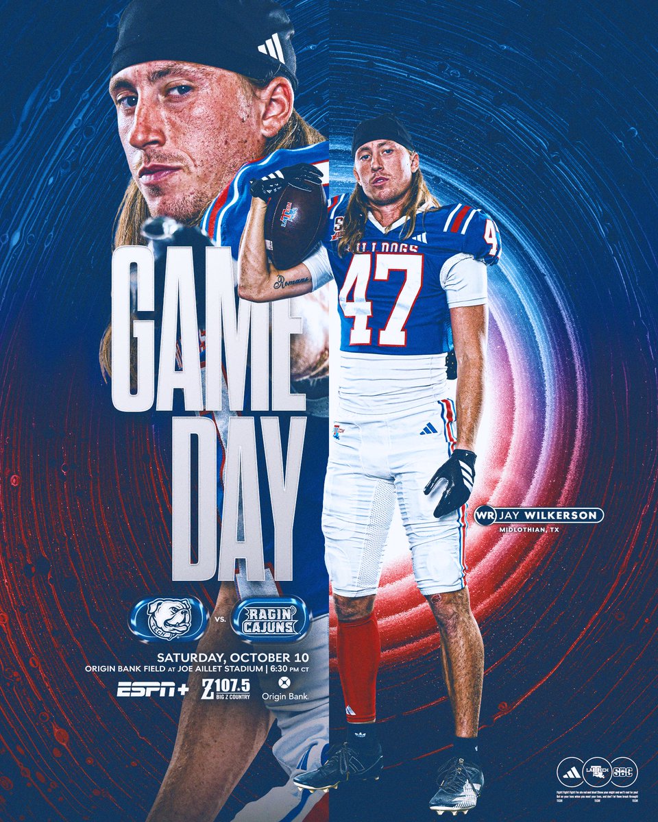 LATechFB's tweet photo. 𝙉𝙚𝙬 𝙚𝙧𝙖, 𝙤𝙡𝙙 𝙗𝙪𝙨𝙞𝙣𝙚𝙨𝙨 ☀️

📍 Ruston
🏟️ Origin Bank Field at Joe Aillet Stadium
🆚 UL-Lafayette
⏰ 6:30 p.m. CT
📺 ESPN+
📻 Z107.5 / LA Tech Athletics app
📊 https://t.co/hH4o6y78rM
ℹ️ Kennel Takeover | Hall of Fame Weekend

#HBTD | #BarkLouder https://t.co/3nKcbNjEZi