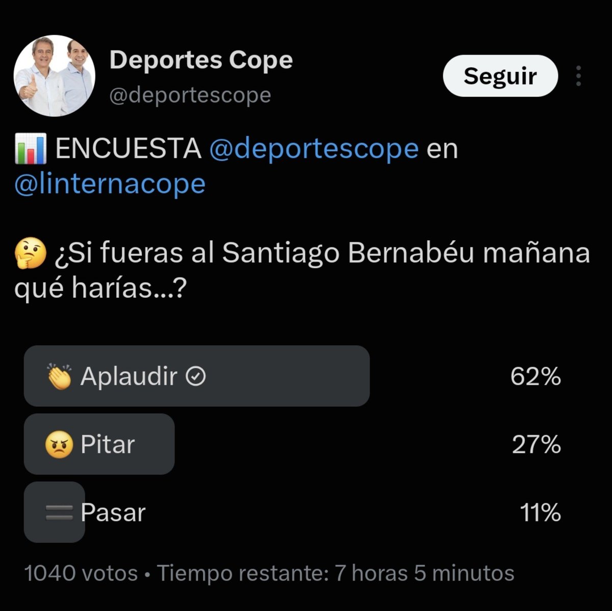 YasujiroOficial's tweet photo. La redacción de deportes de la Cadena COPE ha emprendido una campaña para desestabilizar el Real Madrid. Van con todo. Lo más triste es que haya madridistas que compren estas campañas. Quintacolumnistas. Tontos útiles de nuestros enemigos. https://t.co/bwwOV2TRgO