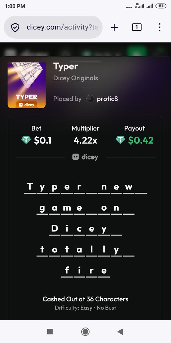 RaqibulHossain's tweet photo. "TYPER" new game on @DiceyHQ totally ๐ฅ
#playTYPER https://t.co/reQmA5cuk2