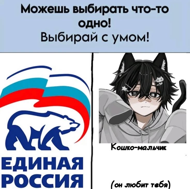 hoctrigue's tweet photo. ребят ну выбор очевиден
конечно единая россия вы че дауны у нас нет выбора https://t.co/RKoBqIlozX