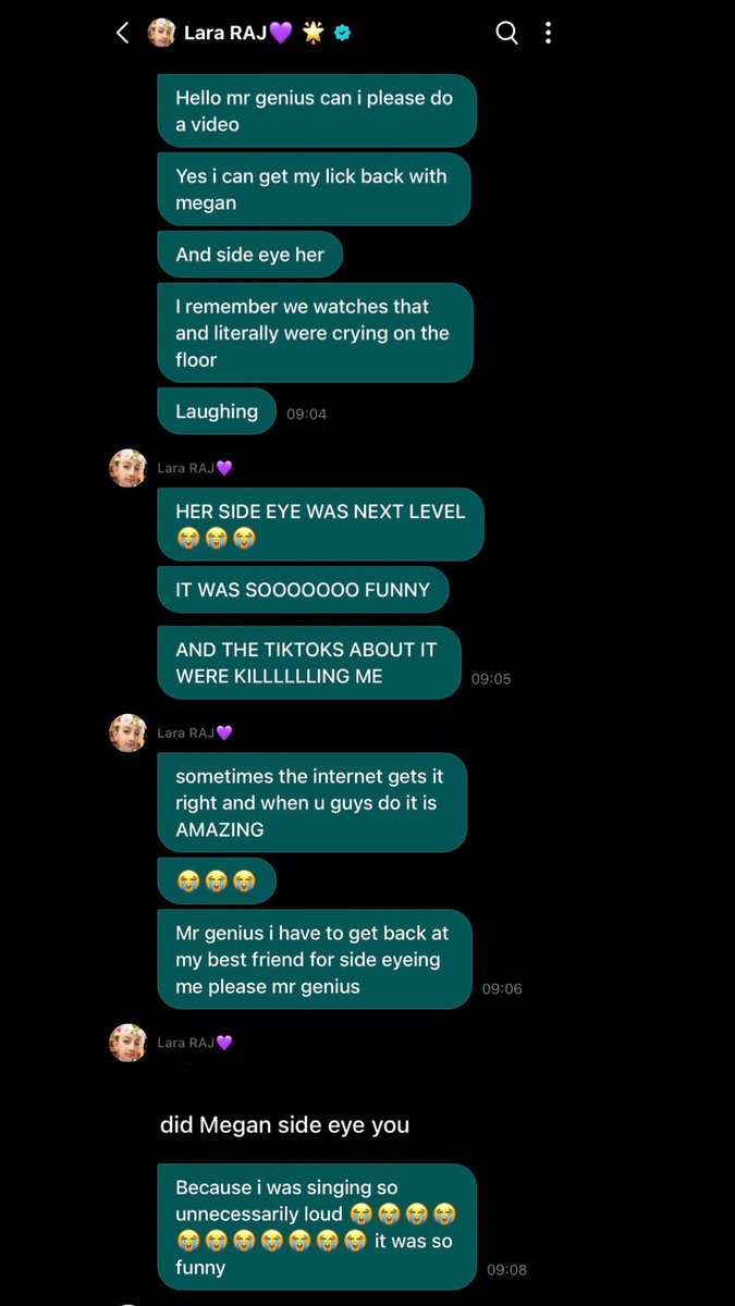 larurkive's tweet photo. The clip she was referring to 😭😭😭😭 https://t.co/zqB41gdMEJ