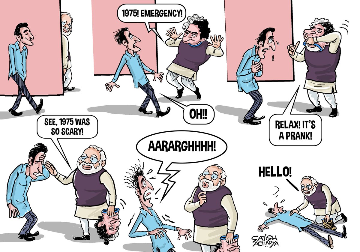 satishacharya's tweet photo. This cartoon was drawn in 2018.
Still the slide over the last eight years is unbelievable. #Emergency https://t.co/9cgY6PHjCB