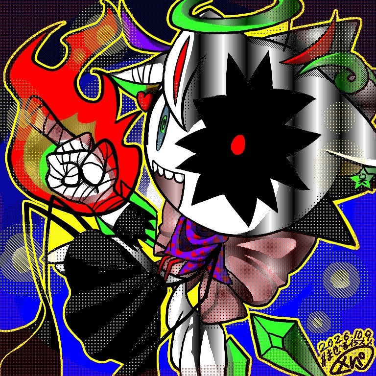 betrayer1004's tweet photo. #まぜるイラスト
#まぜるアート
 沢山の反応頂きましたがやはり修正加筆した方を再掲させていただきます🙏 
23日に行った記念イラストです https://t.co/V91qi4CauR