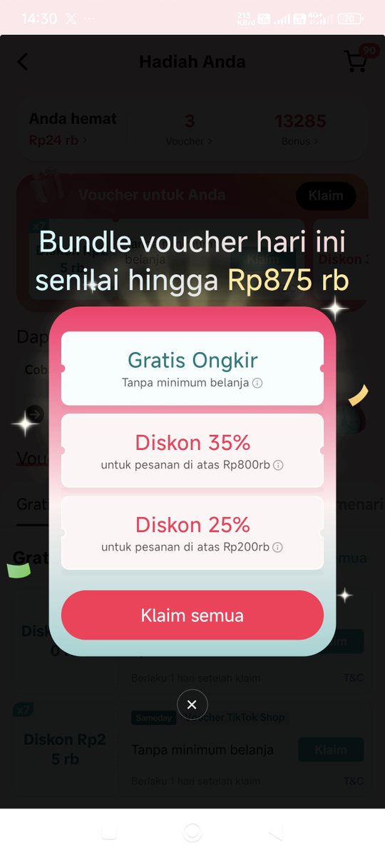 iprohas's tweet photo. @TikTokShop_IDN Ini dia hasil gosok vouchernya https://t.co/dPvHzJInW3