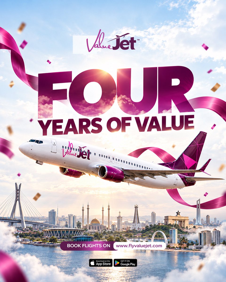 flyvaluejet's tweet photo. Four years ago, we took off with a vision. Today, we’re celebrating how far we’ve come, the people who have been part of the journey, and every passenger who has chosen to fly with us along the way.

From our very first flight to bigger skies and new milestones, every step has been worth it. And if there’s one thing these four years have taught us, it’s that the journey is just as important as the destination.

To our passengers, partners, and the incredible team that keeps us moving, thank you for being part of our story. We wouldn’t be here without you.

Four years down. So much more sky ahead.