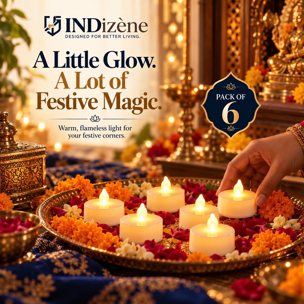 INDizene's tweet photo. Small lights. Big festive vibes. 🪔✨

Glow beautifully with INDizene LED candles! Choose your pack:

6 pcs: https://t.co/hq0Q1FkY09
12 pcs: https://t.co/M6PYpOvgo1
24 pcs: https://t.co/6cSJiEXzJ9

#INDizene #FestiveDecor https://t.co/FCWVJpFHUG