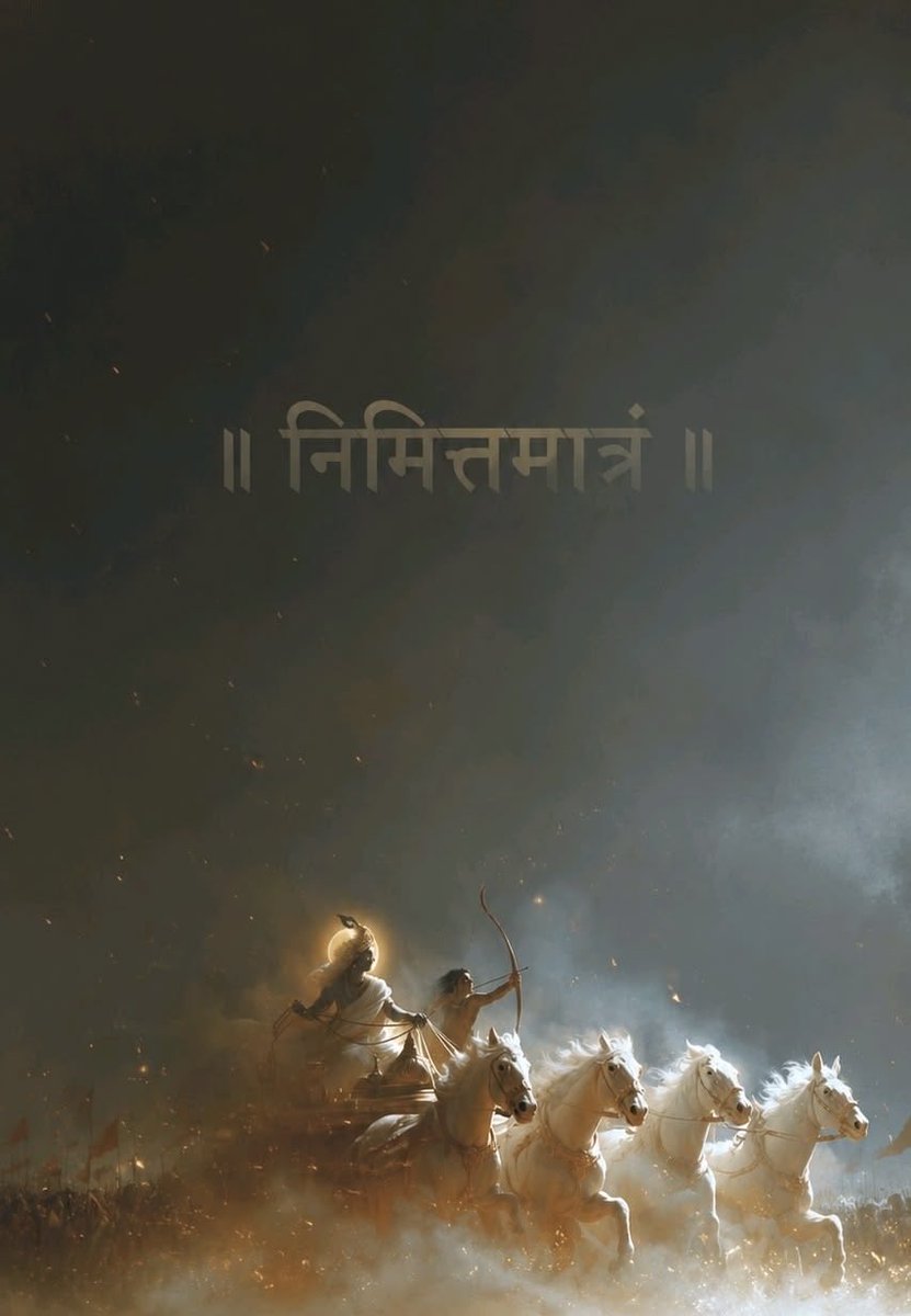 AdiShloka's tweet photo. The ego says "I did it." The wise one says "It was done through Me."
Nimitta-mātram bhava. 11.33 🕉️
#ĐGītā #KarmaYoga https://t.co/CfBUYmp5SM