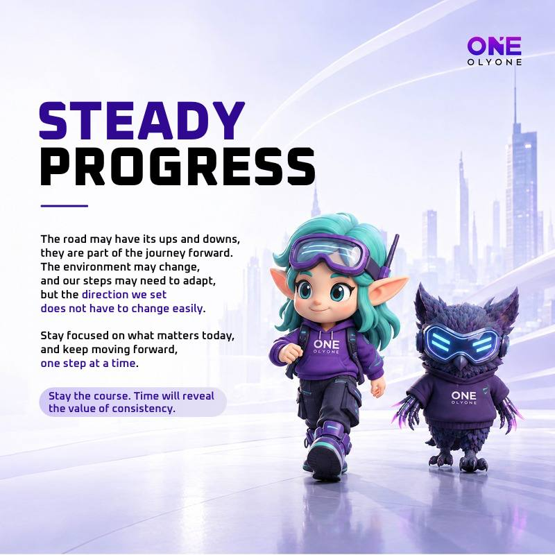OlyOneOfficial's tweet photo. Stay Grounded, Keep Growing π
Donβt rush to change your goals when things shift. Adjust your pace, stay persistent, and keep moving forward. πͺπ»
Time will reveal the value of consistency. π±
#OLYONE #SteadyProgress #StayTheCourse #ContinuousGrowth https://t.co/NhMjNBAT3H