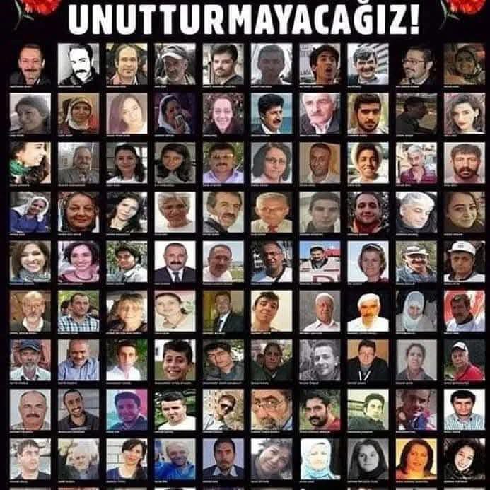 dogusozen's tweet photo. Barış ve Demokrasi için yürüdüler ve bir daha geri dönemediler..
#10EkimAnkaraGarKatliamı https://t.co/JydfPTwlXs