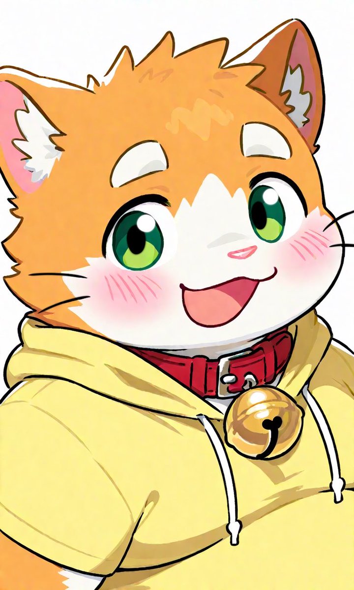 mikan_2392's tweet photo. 代理くんプロンプト

1boy, solo, kitten boy, male focus, chubby, clean orange fur, fat face, white face, kitten ears, white eyebrows, white hands, white-tipped tail, green eyes, tareme, blush, smile, open mouth, looking at viewer https://t.co/GmW1AER271
