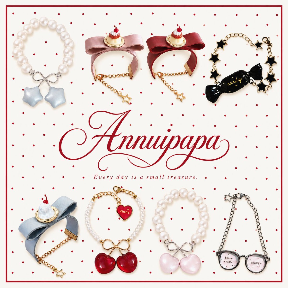 annuipapa's tweet photo. いつもAnnuipapaを応援してくださりありがとうございます🩷
今夜22時より、新作＆再販アイテムをWEBSTOREにて販売開始いたします🍒
ぜひチェックしてみてくださいね🩷
よろしくお願いいたします🩷 https://t.co/YQdefPuzTp