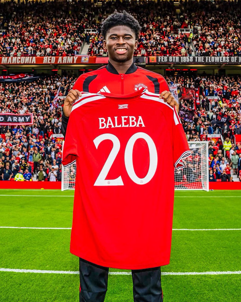 centregoals's tweet photo. 🚨🚨🎙️| Carlos Baleba on who first messaged him when he signed for Manchester United: 

"It was Paul Pogba. He said Manchester is a big club, a great city and he really enjoyed it here." https://t.co/52DXuVKjIn