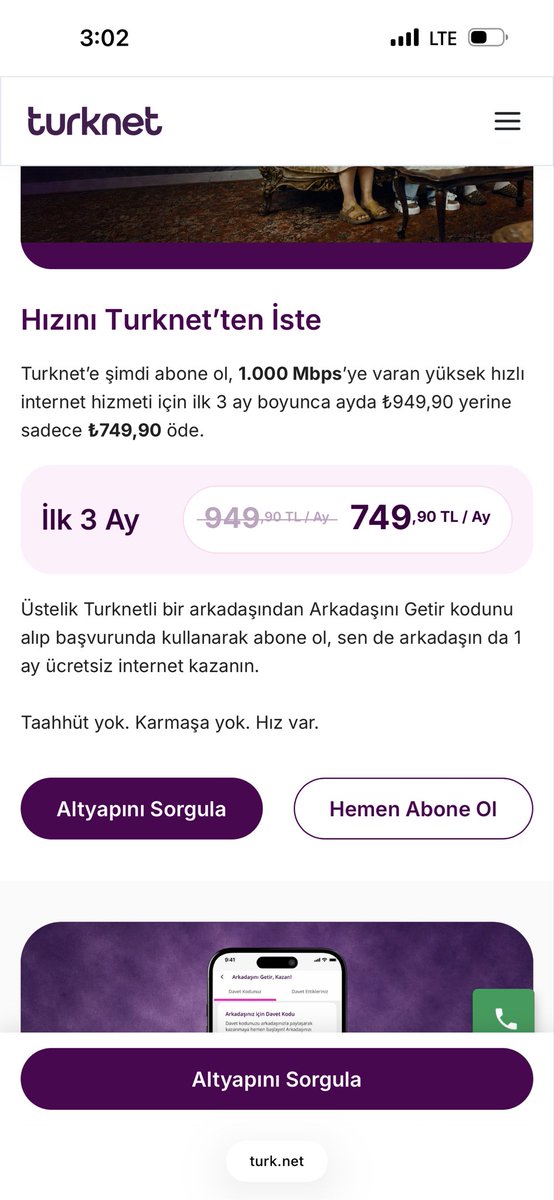 OsmanArdr's tweet photo. @VodafoneDestek O sırada bana sunulan teklif vs diğer iss’lerin sundukları. hem 100 mb hem de turkcell ile aynı tutarı ödeyeceğim bir de altyapı size aitken. Bi de 2019’dan beri müşterinizim ayıp yahu. https://t.co/6qegukU5hW