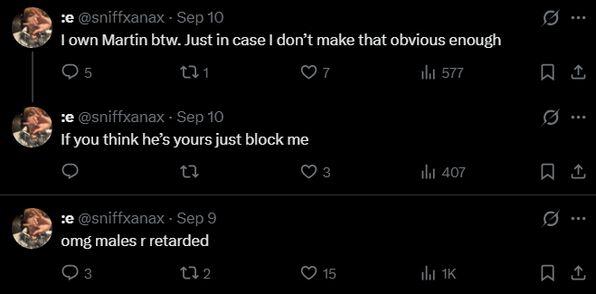 cynnabbon's tweet photo. weird ass bitch no wonder u stan cortis you're racist and ableist too
i turned my replies off cuz im tired of u dumbass cunts thinking ur allat for loving racist untalented flops don't try to defend cortis as if you're not racist urself https://t.co/GBT54Ex4vc