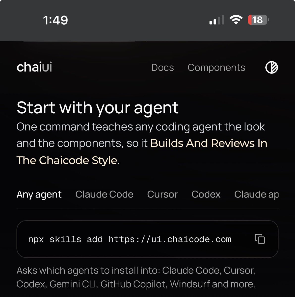 Hiteshdotcom's tweet photo. Just give it to your agent and everything will look good out of the box. 
You can customise everything, no license drama, use wherever you like. https://t.co/gz3sIFVe1I