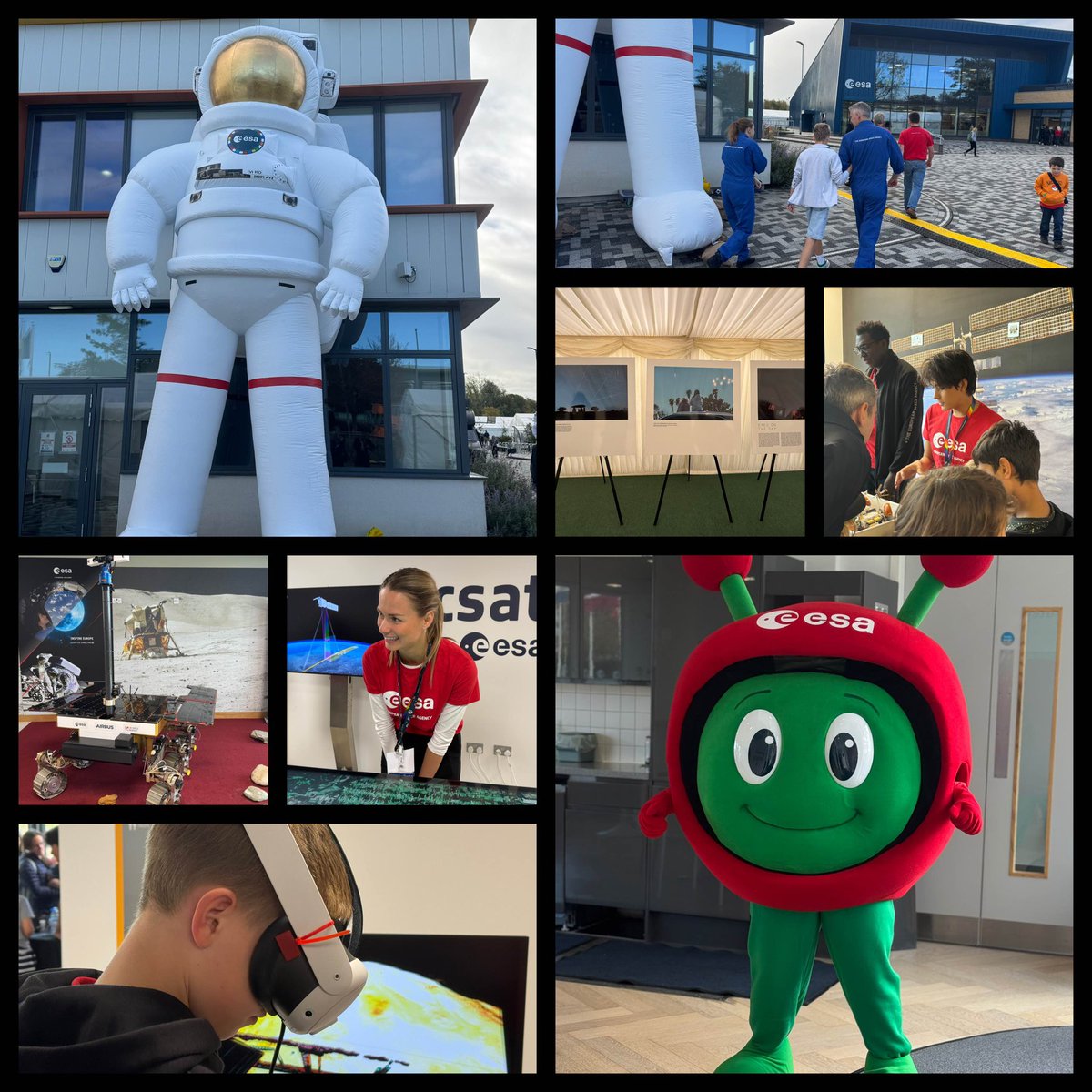 Spaceboffins's tweet photo. We’re at the fabulous @esa open day at Harwell. Great to see so many people queueing to get in and so many children being inspired by space! You can hear our interviews with two ESA reserve astronauts and a @BepiColombo scientist in our next podcast. https://t.co/jKzBymfTDY