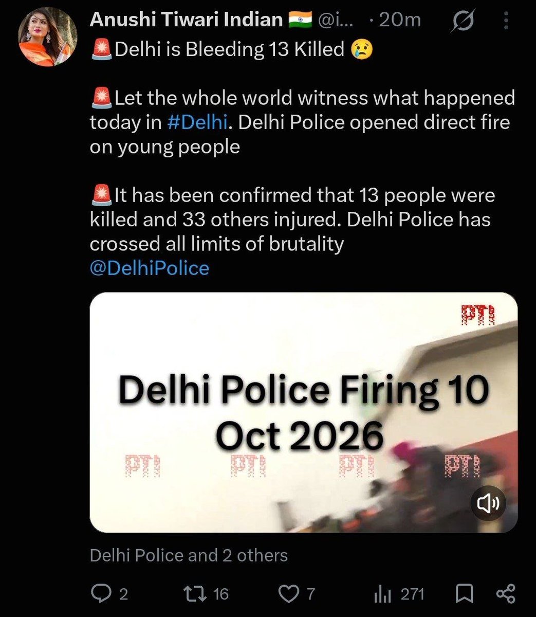 AnimeshPratap16's tweet photo. Another fake account, spreading fake news
#cjp #DelhiUpdates #ani @RDXThinksThat @ajaykraina https://t.co/K4kZfKvaqa