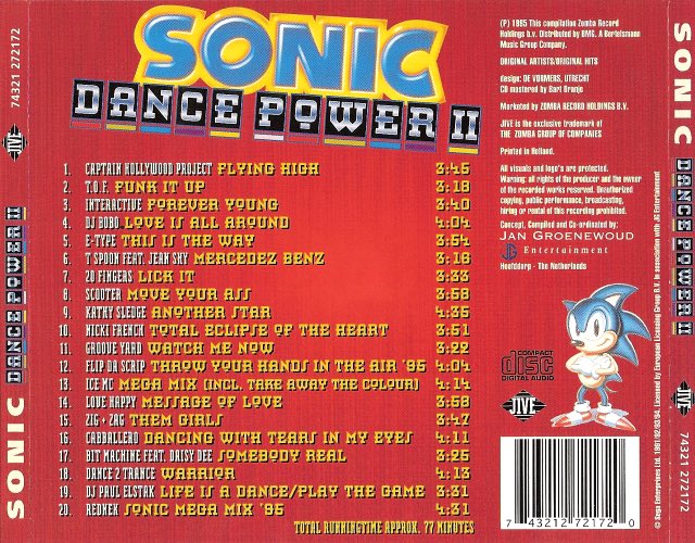 classoneradaily's tweet photo. Club Chaos got me thinking about the Sonic Dance Power albums, which had…. interesting track lists https://t.co/PpB6qpgLxd