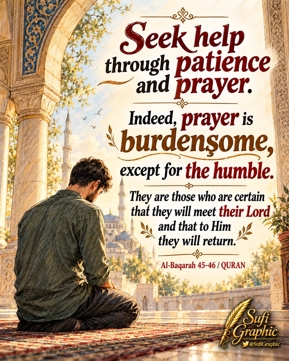 SufiGraphic's tweet photo. #Patience #Prayer #Reverence #Supplication #Faith #Piety #Sincerity #Help PERFORMING PRAYER WITH PATIENCE https://t.co/Q4nrPKwIGT