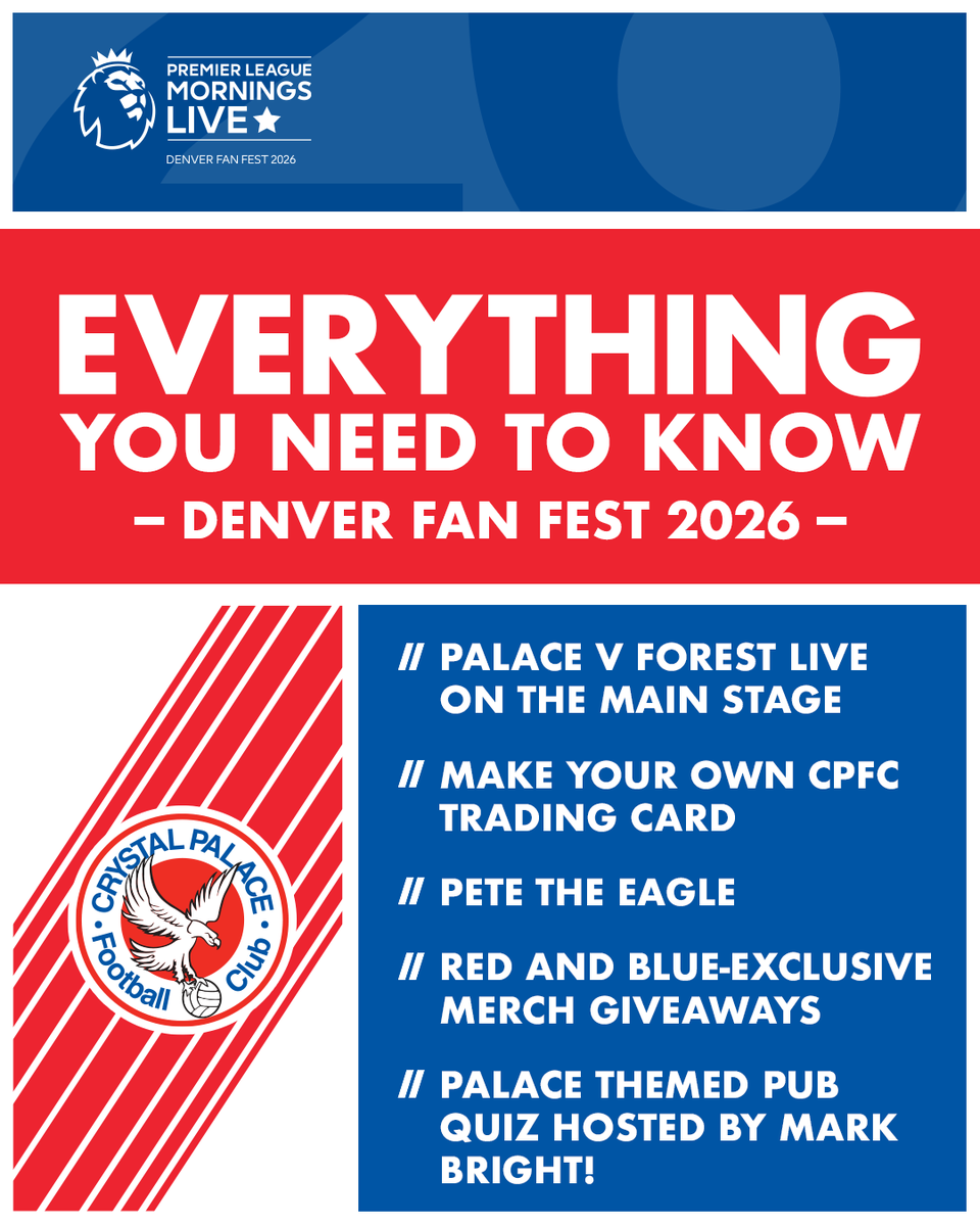 CPFC's tweet photo. Everything you need to know if you're in Denver for the #PLMornings event ๐ค
โน๏ธ https://t.co/6HDKP16TAD https://t.co/5ODz9o5Ih6