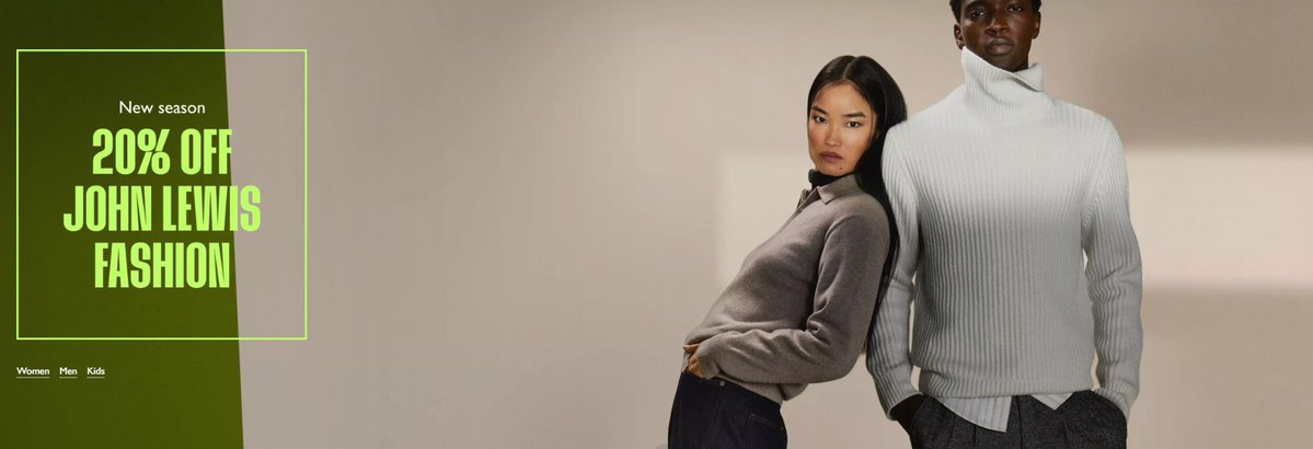 Pop_Fab_Lab's tweet photo. 🍂 New season, new looks! 🍂

Enjoy 20% off John Lewis fashion — fresh styles for the season ahead. ✨

Shop now before it's gone! 🛍️

#JohnLewis #NewSeason #20PercentOff #FashionDeals #AutumnStyle #ShopNow https://t.co/8fZkyoSFVG