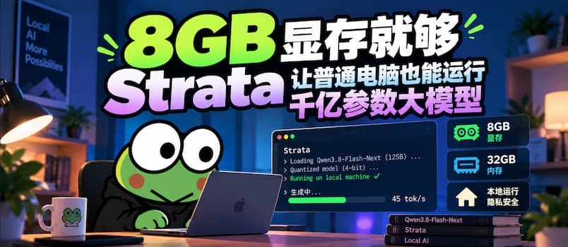 appinn's tweet photo. 8GB显存就够，Strata 让普通电脑也能运行千亿参数大模型 https://t.co/YEMvCXkod0 https://t.co/PwIAKpty6T