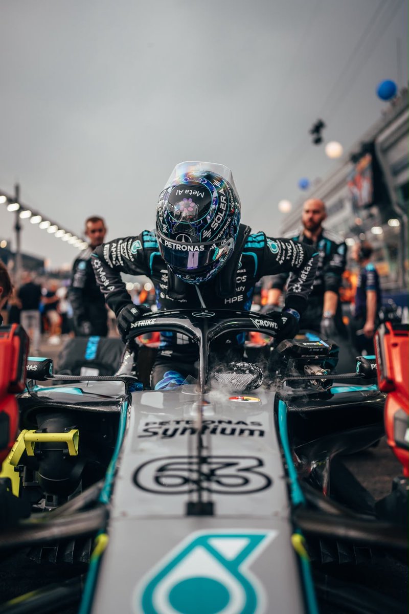 MercedesAMGF1's tweet photo. Set on the Sprint grid. There’s rain on the horizon 👀 https://t.co/nBDeO7JS9T
