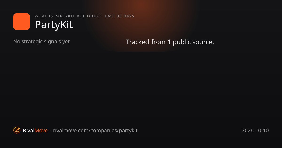 RivalMoveio's tweet photo. 🔴 MAJOR SHIFT DETECTED — PartyKit (@partykit_io)

PartyKit is shutting down its hosted platform, requiring users to migrate to PartyServer.

Major strategic shift
Importance 90/100 · blog · 9 Oct

Where PartyKit is heading → link below 👇 https://t.co/S6Kiyzlvsk