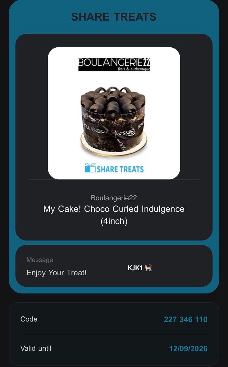 kyuporhia's tweet photo. Since Jungwon bought six cakes last night, I wanted to do the same. Here are two vouchers for anyone who wants them. Just show the picture or provide the code to redeem them. First come, first served! 💗

Please tag me once you’ve claimed the cake. ☺️

#ENGENE_DAY #ENHYPEN https://t.co/9Ea88VJQaO