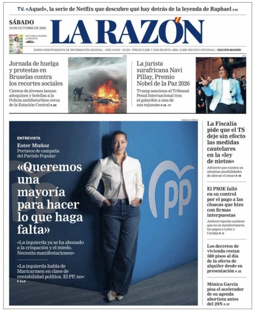 nenedenadie's tweet photo. 🚨 ¿Es una amenaza?🤨

⭕️ Ester Muñoz: “Queremos una mayoría para hacer lo que haga falta”.

 ¿Qué es lo que hace falta, Ester?

▪️¿Recortar derechos a los trabajadores?
▪️¿Privatizar las pensiones?
▪️¿Seguir desmantelando la sanidad y la educación públicas?
▪️¿Dar aún más facilidades a los especuladores de la vivienda?

Ester, si tenéis tan claro lo que hace falta, ¿por qué no se lo contáis a los ciudadanos?