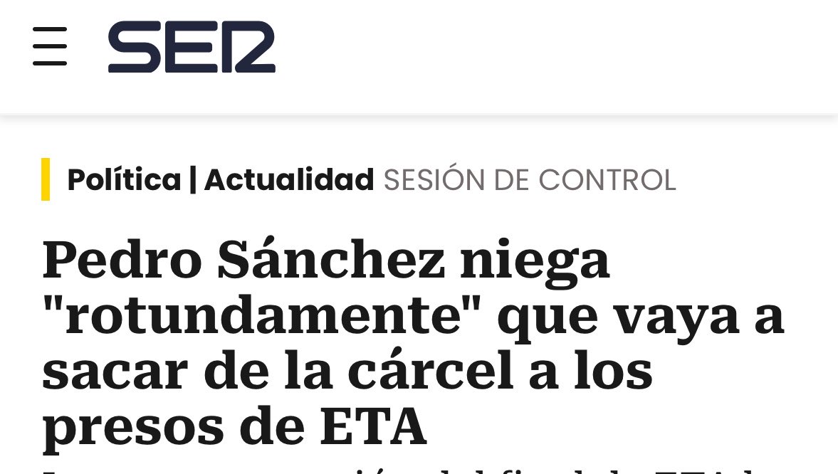 PedroOtamendi's tweet photo. ¡No puede ser! Si Pedro Sánchez lo negó rotundamente en 2021. https://t.co/7gwejuJnwX