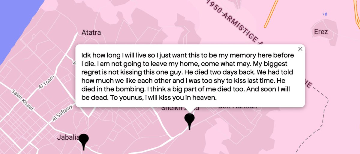 novatjerneld's tweet photo. this is obviously a dig at the ACTUAL queer project Queering the Map which is filled with authentic queer stories from across the world, and it became famous for its Palestinian testimonies about how Israel is the biggest threat to queer lives in Occupied Palestine https://t.co/dZy4ur6x73
