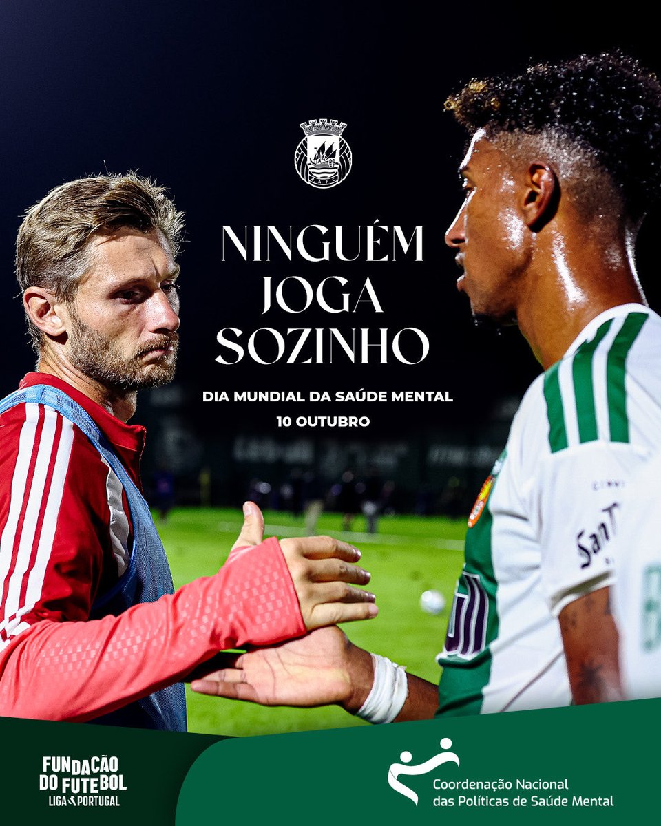 RioAve_FC's tweet photo. NINGUÉM JOGA SOZINHO!  

10 de Outubro, Dia Mundial da Saúde Mental. https://t.co/OQdKcy8RYM