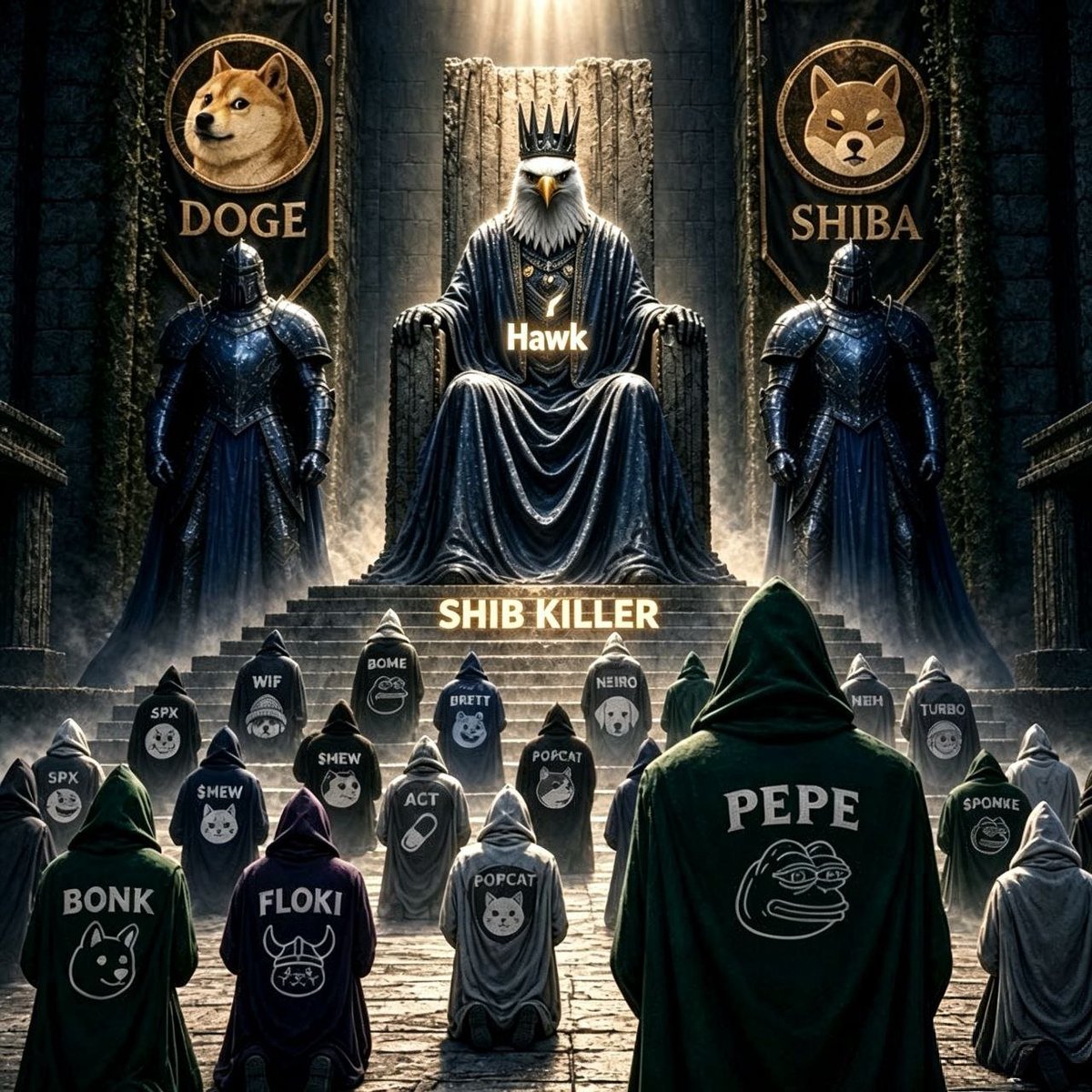 Cleocafex's tweet photo. Every Hawk holder is a guardian of ecological balance and a propagator of freedom ideals, and #HawkToken with 80 billion total supply and 10,000x potential, this project marches toward 100 million holders. https://t.co/dOiFKMHZW6