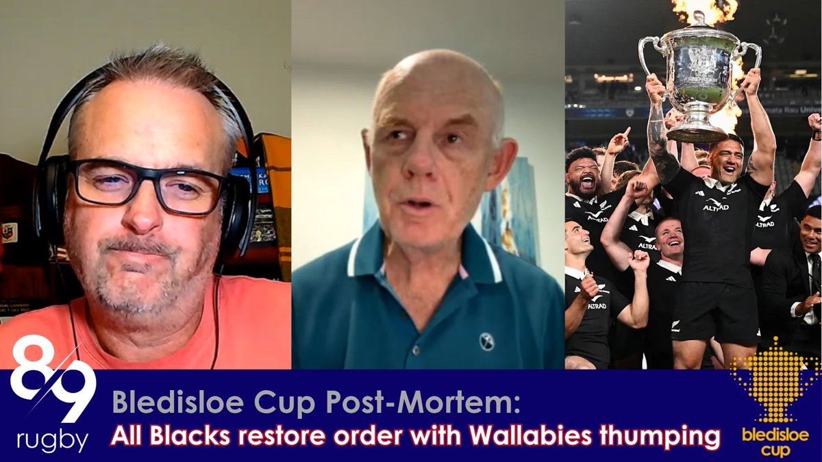 BMcSport's tweet photo. My thanks once again to the great @HulaBulaJim - it's never fun to launch into a live @89_Rugby Post-Mortem after a big loss, but there's certainly plenty to talk about for the Wallabies coming from it.

Replay on 8/9 YouTube now, and on pods now too..

https://t.co/rtgZP8AgAl https://t.co/hfpY1QfWx3