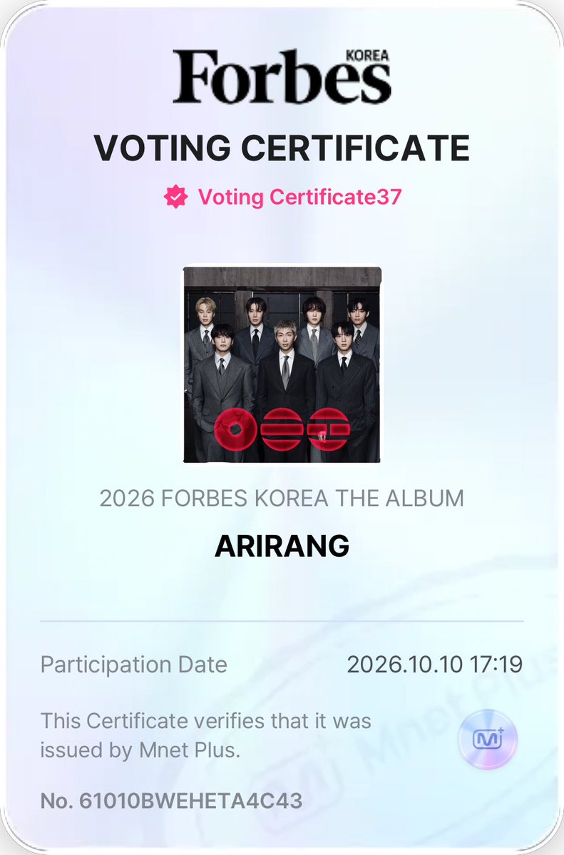sedonna_c's tweet photo. #MnetPlus #ForbesKorea #ForbesVoting #BTS 

https://t.co/ZuqqJ9vJq4 https://t.co/8ggWqunKYp