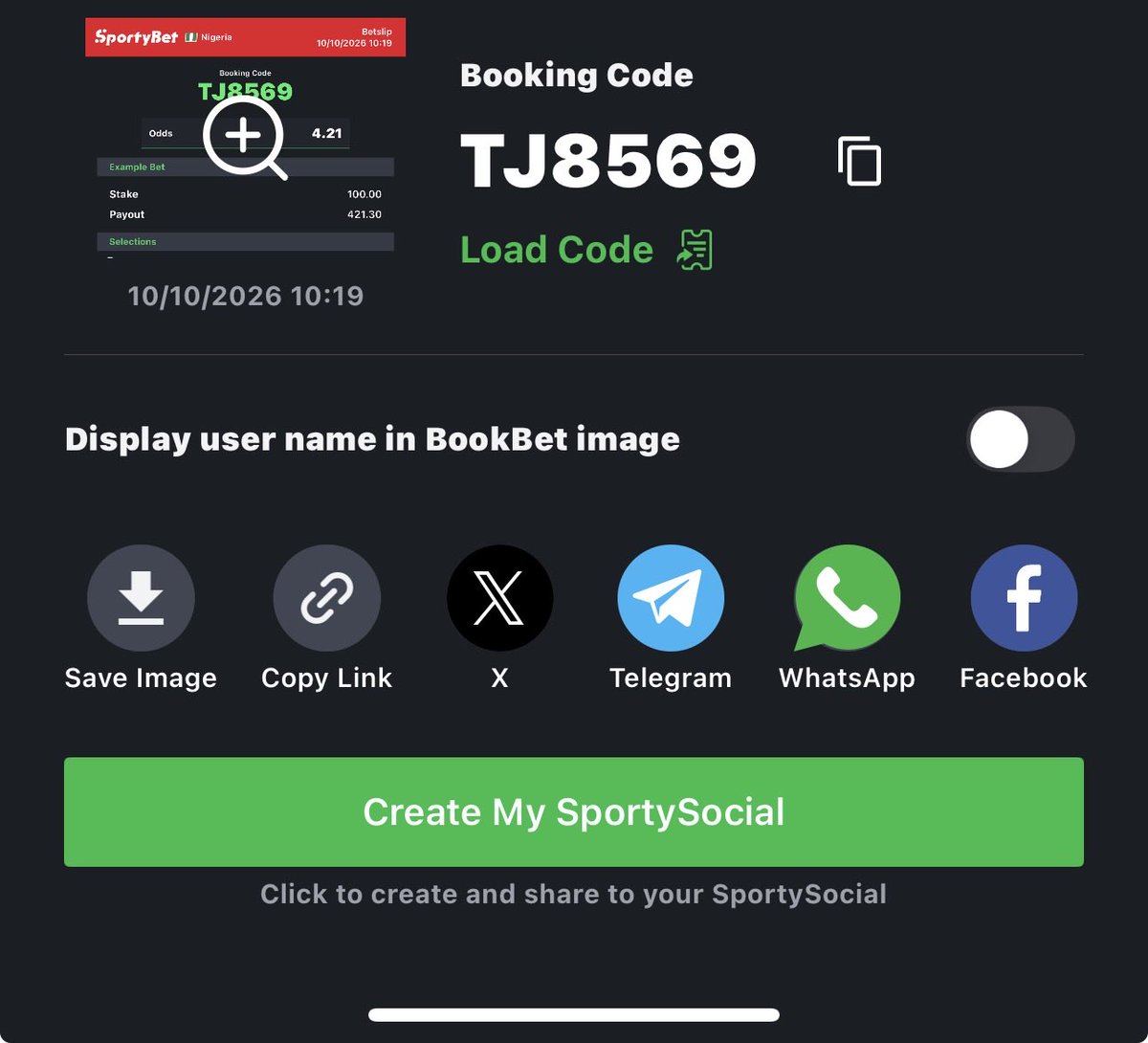 UnrealTips01's tweet photo. TJ8569
4 odds
#sportybet #code #chelsea https://t.co/YM80hpeI65